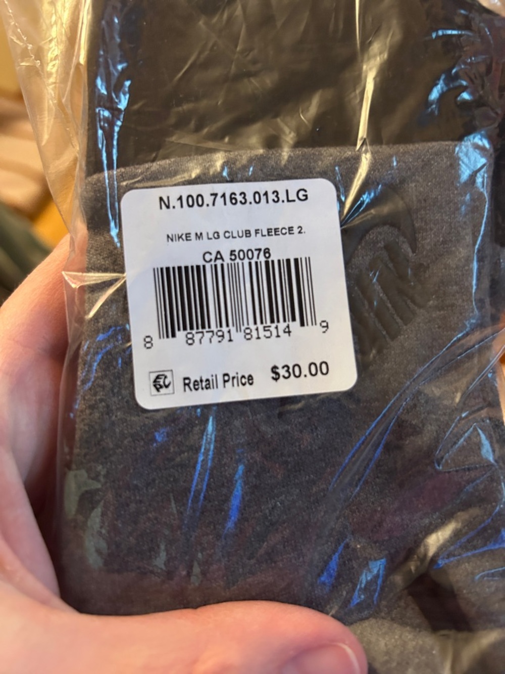 Nike Gray Fleece Gloves - Picture 4 of 10